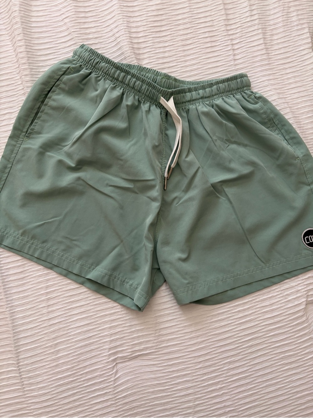 Cove Men's Sage Green Athletic Drawstring Shorts